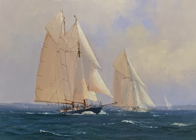 Lot 234 - Brian J. JONES (1945) Sailing Boats Racing in...