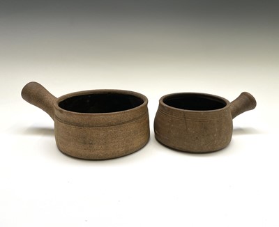 Lot 873 - Two Leach Standard Ware casserole dishes,...