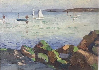 Lot 9 - William TODD-BROWN (1875-1952) Godrevy from St...