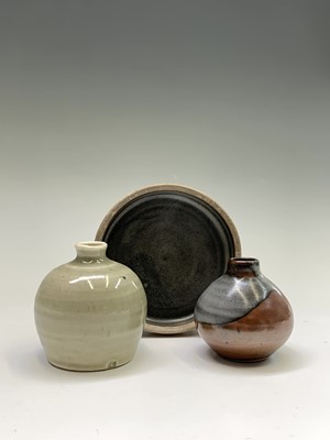 Lot 889 - A Leach studio porcelain vase, with celadon...