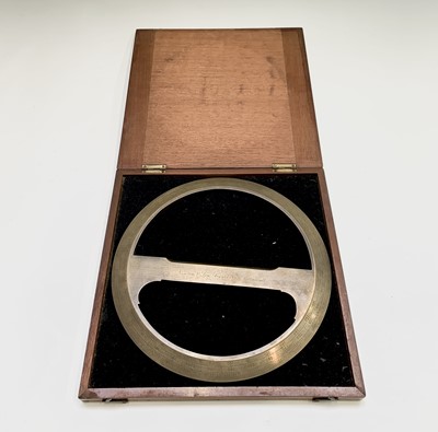 Lot 515 - A mining surveyor's 10" brass protractor, by...
