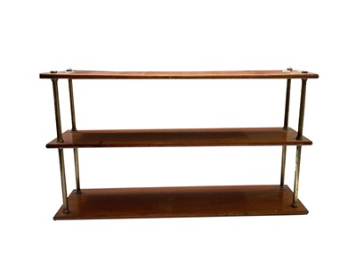 Lot 3120 - A set of mahogany and brass campaign...