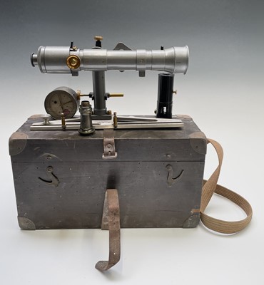 Lot 525 - A Swedish brass mounted and grey lacquered...