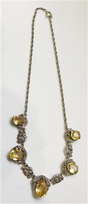 Lot 2762 - A Cornish stone company arts and crafts silver...
