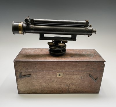 Lot 528 - A lacquered brass level by Watson & Son 313...