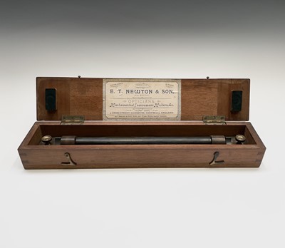 Lot 531 - A 19th century lacquered brass rolling rule,...