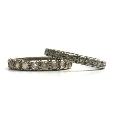 Lot 2764 - An 18ct white gold diamond set eternity ring...