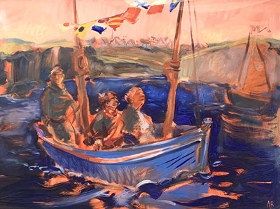 Lot 401 - Nicola BEALING (1963) The Blue Boat Oil on...