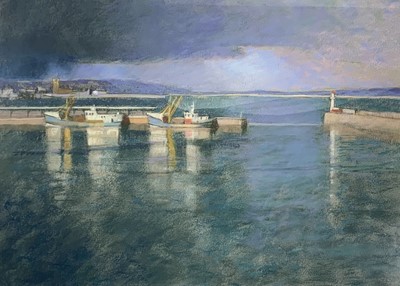 Lot 288 - Ken SYMONDS (1927-2010) Distant Squall, Newlyn...