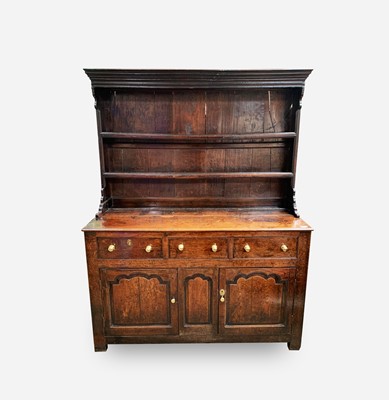 Lot 2 - A George III oak dresser, North/Mid Wales, the...