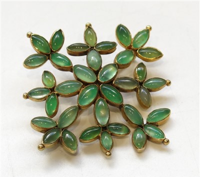 Lot 2774 - An arts and crafts gold brooch with an...