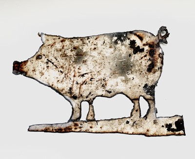 Lot 157 - A white painted metal weather vane in the form...