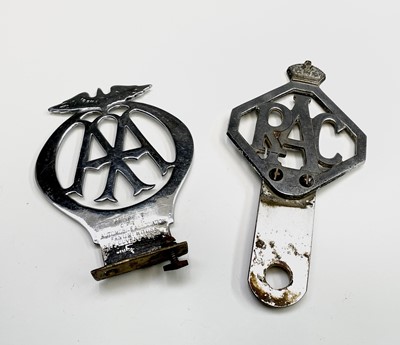 Lot 356 - A chrome plated AA badge, numbered 545736,...