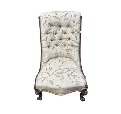 Lot 3098 - A Victorian rosewood nursing chair. Height 90cm.