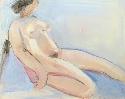 Lot 392 - Rose HILTON (1931-2019) Nude Oil on canvas 40...