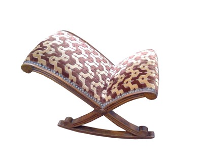 Lot 3143 - A Victorian oak framed gout stool with...