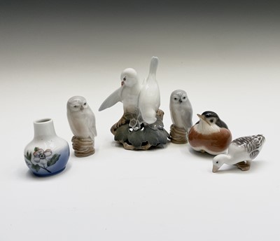 Lot 903 - Four Royal Copenhagen bird ornaments...