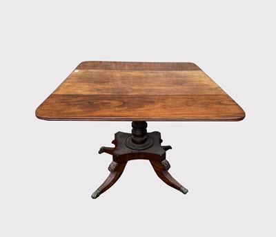 Lot 3025 - A mahogany pedestal pembroke table, early 19th...