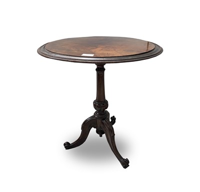 Lot 3030 - A Victorian walnut tripod table. Height 60cm,...