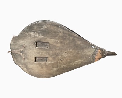 Lot 136 - A large pair of mining bellows, 19th century,...