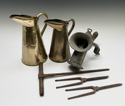 Lot 415 - A 19th century steel shell bit, with wooden...