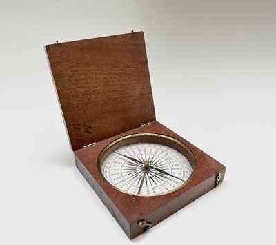 Lot 538 - A 19th century mahogany cased travelling or...