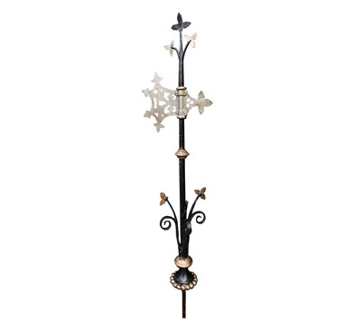 Lot 640 - A Victorian black and gilt painted cast iron...