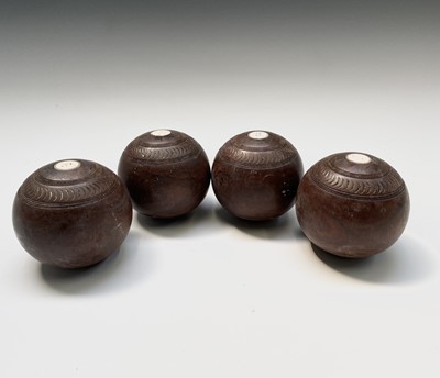 Lot 160 - A set of four late 19th century lignum vitae...