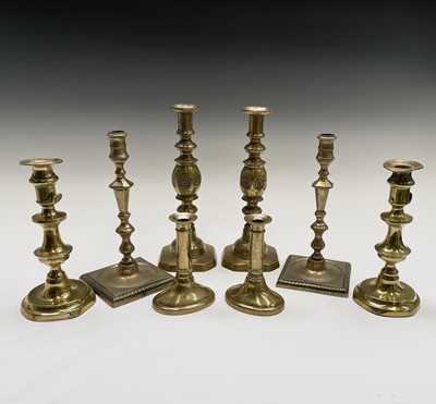 Lot 170 - An unusual pair of Victorian brass...