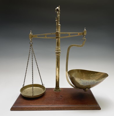Lot 180 - A set of 19th century brass scales by J.R....