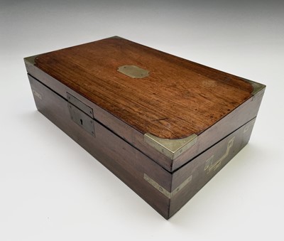 Lot 186 - A Victorian rosewood and brass bound...