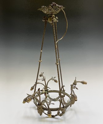 Lot 197 - A Regency style gilt brass electrolier, early...