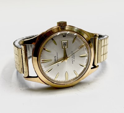 Lot 34 - An Oris 17 jewel gentleman's date gold-plated...