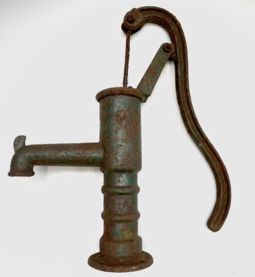 Lot 628 - A Victorian cast iron water pump. Height 48cm.