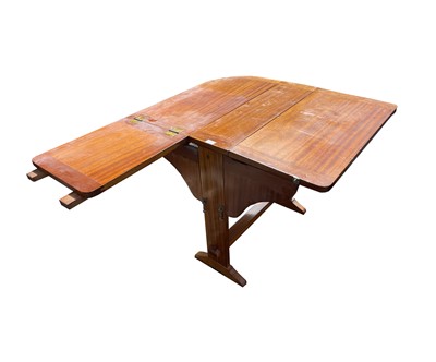 Lot 3106 - A mid-century teak ship's folding table,...