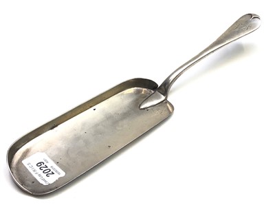 Lot 2029 - A Victorian silver crumb scoop, 7.7oz.
