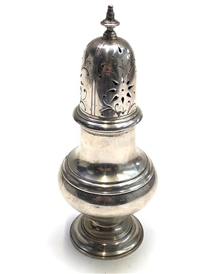 Lot 2030 - An Irish pierced silver sugar dredger in the...