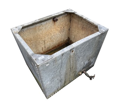 Lot 622 - A galvanised water tank garden planter of...