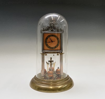 Lot 2916 - A Jahresuhrenfabrik brass torsion clock, 1920s,...