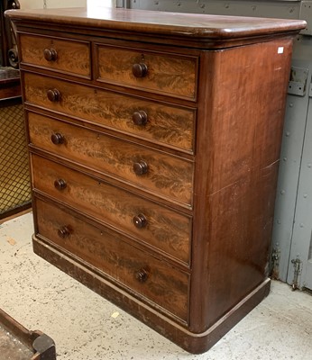 Lot 3050 - A large Victorian mahogany chest of drawers,...