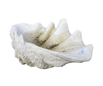 Lot 635 - A pair of composite limestone giant clam...
