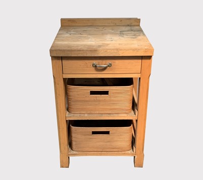 Lot 3156 - A pine kitchen stand, in the form of a Butcher'...