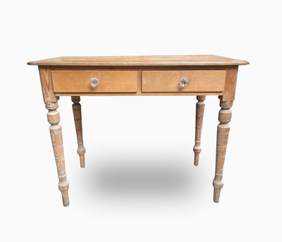 Lot 91 - A Victorian pine side table, with two drawers...