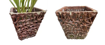 Lot 654 - A pair of Victorian salt glaze stoneware...