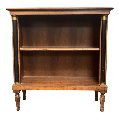 Lot 3373 - An Empire style small open bookcase with gilt...