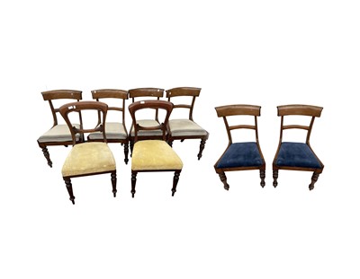 Lot 3122 - A set of six early Victorian mahogany bar back...
