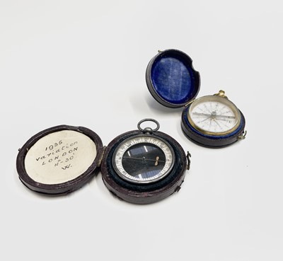 Lot 567 - A Negretti & Zambra gilt cased pocket compass,...