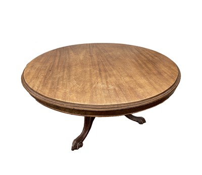 Lot 3123 - A Victorian mahogany circular tilt top dining...