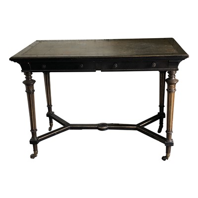 Lot 3382 - An Aesthetic Movement ebonised and gilded...