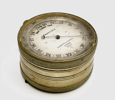 Lot 575 - A Negretti & Zambra pocket barometer combined...